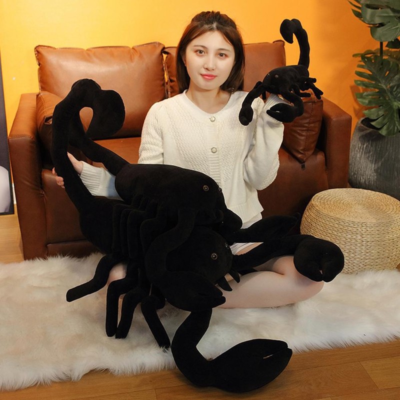 Simulation Black Scorpion Plush Toys Animal Dolls Stuffed Soft Real