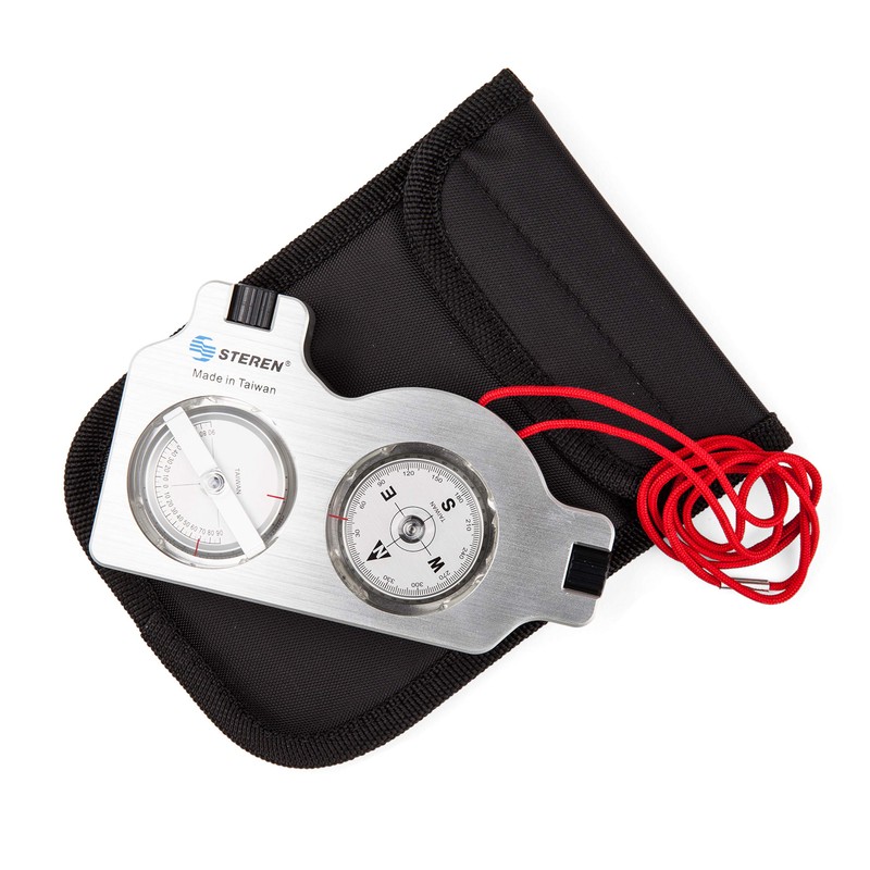 STEREN Multifunctional Surveyor Compass with Clinometer | Durable Aluminum Satellite