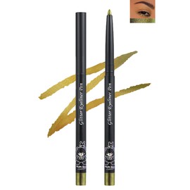 Colored Glitter Eyeliner Pencil, Chameleon Matte Metallic Eyeliner Pen Eyeshadow, Shimmer Retractable Eyeliner Waterproof Smudgeproof Longlasting, Highlighter Gel Eye Liner St Patrick's for Women-03