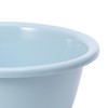 LAVEN Round Plastic Wash Basin, Blue, Lightweight, Easy to Clean,
