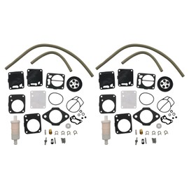 Trucktok Dual Carb Carburetor Repair Kit Replacement for Sea Doo GS GTS SP SPX WAVERUNNER 3 VXR PRO XL700 Polaris SL650 SLT 750