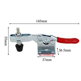 EXLECO GH-201-B Quick Release Clamp Metal Horizontal Toggle Clamp Hand Tool 100 kg 126 lbs Vertical Toggle Lever Clamp Quick Release Clamp Pack of 4