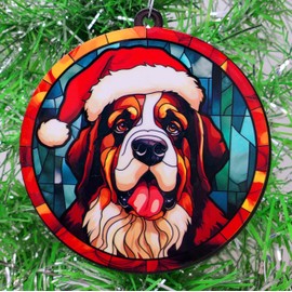 Generic St. Bernard Santa Dog Ornament