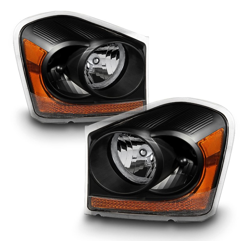 AKKON - For Dodge Durango OE Replacement Black Bezel Headlights