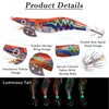 Luminous Squid Jig Hook Saltwater Fishing Lures Kit 10pcs Luminous