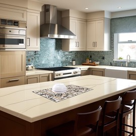 Farmhouse Dish Drying Mat for Kitchen Counter, Farm Animal Print, 15x20 inches, Countertop Protector