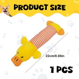 AHEJIOO Anti-Stress Duck for Dogs - Indestructible Dog Toy Duck with Quak Function for Large and Small Dogs, Puppy Toy for Teeth Cleaning and Anxiety Reduction Thanks to Cuddly Toy Design