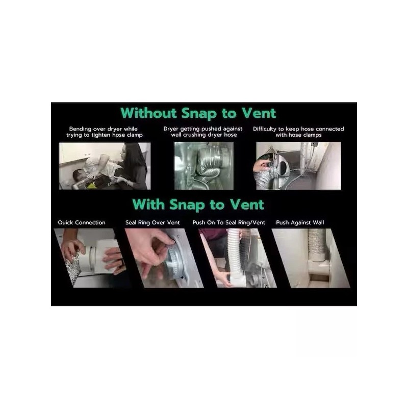 ZIGGURAT STV-M Easy DIY Clothes Dryer 4” Duct Vent Hookup