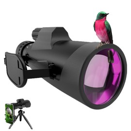 Monocular 10-30x Zoom Monocular ED Lens, 50 mm Eyepiece BAK4 HD IPX7 Monocular Binoculars with Smartphone Adapter and Tripod for Concerts, Football Games (Large Telescope)