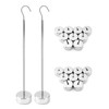 QWORK Lab Slotted Mass Set, 2 Set of Chromium-Plated Metal