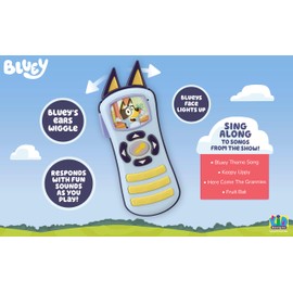 eKids Bluey Toy Remote Control for Toddlers with Built-in Music and Sound Effects, Designed for Fans of Bluey Toys