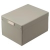 LIHIT LAB. Roomy Folding Box, Deep, A4, Gray A-794-27