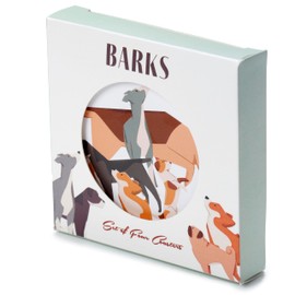 Puckator Barks Set of 4 Cork Coasters - Wood Table Pub Drink Coasters Tiles Placemats - Bar Accessories For Home - Desk Coaster Tile Slate - Dining Table Decor Drinks Mats - Man Cave Accessories