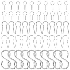 WEBEEDY Pack of 50 Hanging Hooks for Burning Ovens, High Fire Resistance, High Temperature Resistance, Wire Bending Ring, Hanging Hooks for Pendants, Ceramic Ornaments, Glass Fusion