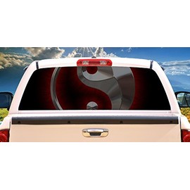 SignMission YIN and YANG Chrome�Rear Window Graphic Back Truck Decal SUV Yin Yang