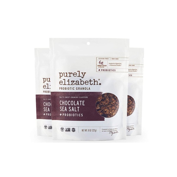 Purely Elizabeth Ancient Grain Granola - Certified Gluten-free, Vegan & Non-GMO | No Refined Sugar | Chocolate Sea Salt - 3 Pack