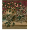 Pinecone Shelf Basket Wallpaper Border b29603
