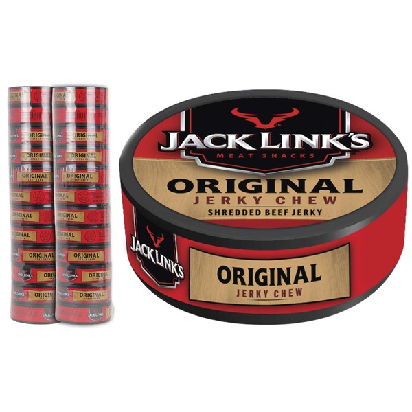 Jack Link’s Jerky Chew, Original, 0.32 oz., Pack of 24 – Shredded Beef Jerky, Made with 100% Beef