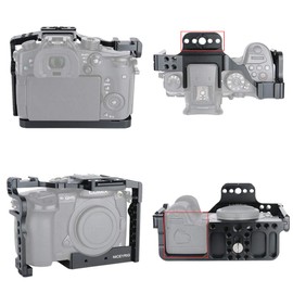 NICEYRIG Camera Cage Kit with Cheese Top Handle Cold Shoe Mount NATO Rail Compatible with Panasonic Lumix GH5/ GH5s