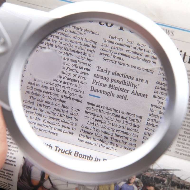 Clamp Magnifying Glass 2X and 6X Dual Lens Flexible Hose