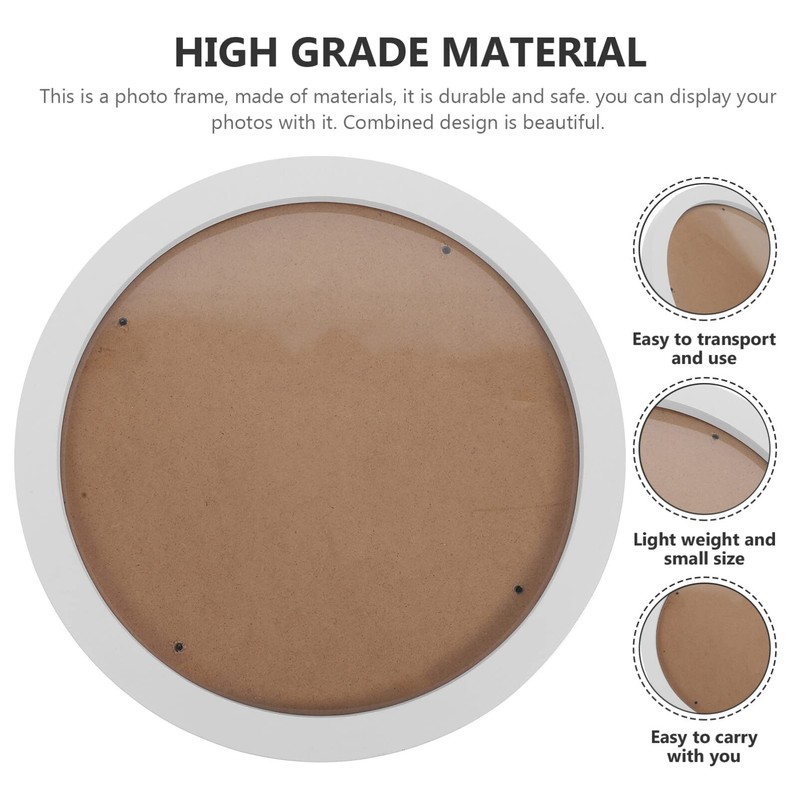 MAGICLULU 11inch Display Frame Circle Display Photo Frame Round Picture