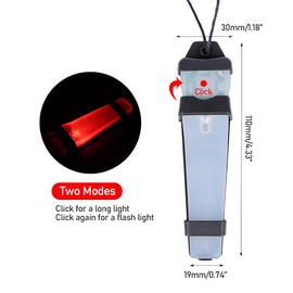 SkySmile 2 Pack Personal Identification Marker Light Tactical FMA Helmet Safety Flashing Signal Light for Outdoors Hunting Hiking Cycling Fishing Boating(Red)