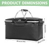 WDKXCN Foldable Shopping Basket, 20 L Cooling Basket with Lid,