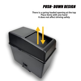 GUQIANLU Portable Car Trash Can with Lid - Multi-Functional Waterproof Debris Box for Cars, Home, and Office - 8.2" x 7.8" x 3.9" - Odorless and Convenient Waste Storage Solution