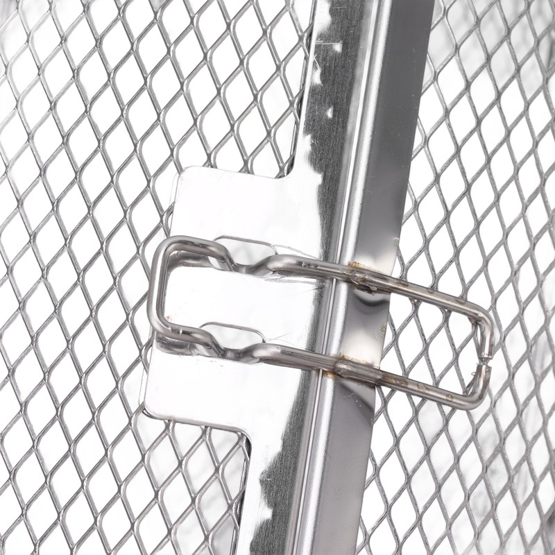 Rolling Grilling Basket Stainless Steel Grill Cage Round Stainless Steel