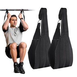 Abdominal Muscle Loops, Arm Loops for Abdominal Training, Abdominal Muscle Loops for Pull-Up Bar, Arm Loops for Abdominal Training with 2 Rustproof Carabiners, Pull-Up Straps for Abdominal Training