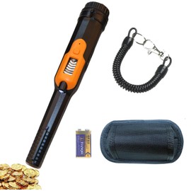 Fully Waterproof LCD Display Pinpointing Gold Metal Detector with LED Flashlight,360 Degree Searching Pinpointer,IP68 Underwater to 15m/50feet Treasure Hunter for Adults and Kids, Three Modes,Black