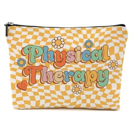 Physical Therapy Makeup Bag, Physical Therapy Gifts Cosmetic Bag, Physical Therapist Gifts Thank You Gifts for Women Female Nurse, Occupational Therapy Gifts Christmas Birthday Gifts Toiletry Bag