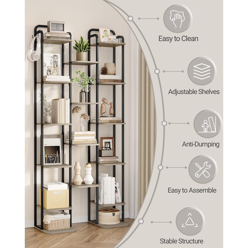 10 Tiers Vertical Shoe Rack, Narrow Shoe Tower, Tall Shoes
