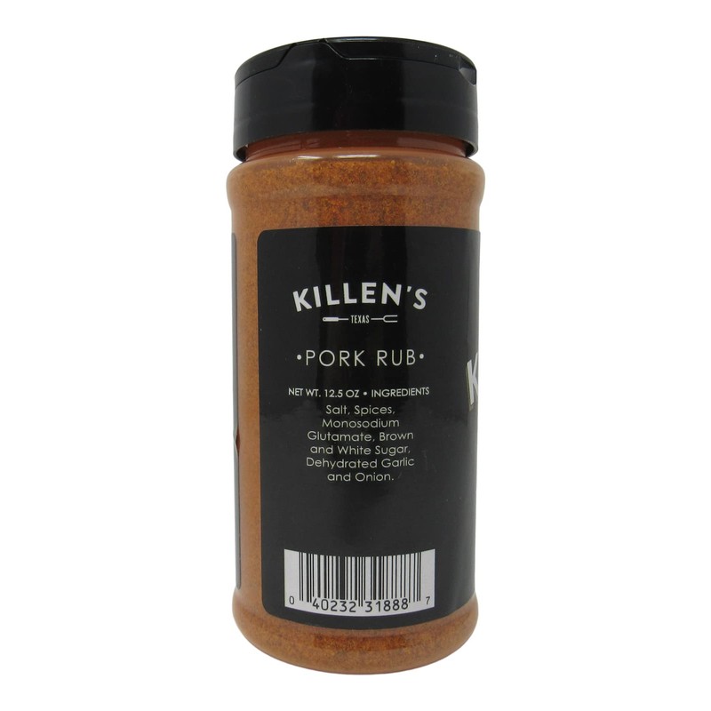 Killen's Killens Gourmet Pork BBQ Rub, One 12.5 Ounce Shaker