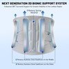 AUTOSAGE Heavy-Duty Adjustable Back Brace-Size XL(Belly 45.3-53.1 in), Features Removable