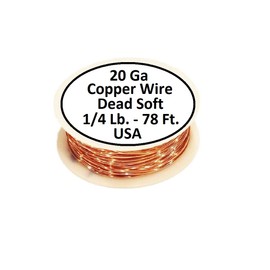 20 Ga Solid Bare Round Copper Wire (4 Oz. - 78 Ft.) Spool