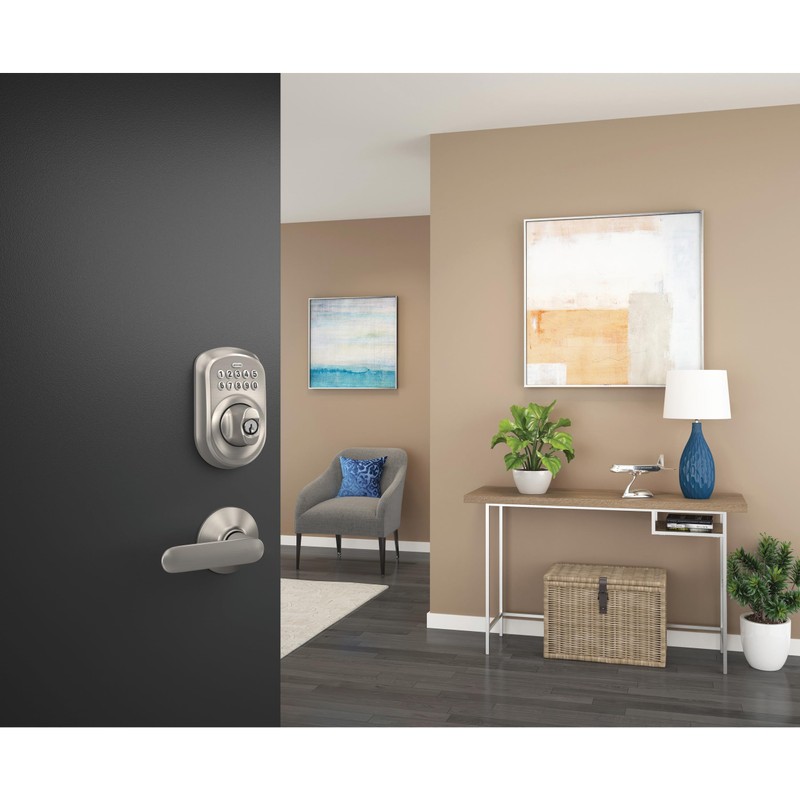 Schlage BE365 PLY 619 Plymouth Keypad Deadbolt, Electronic Keyless Entry