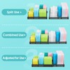 Expandable Food Container Lid Organizer,Large Capacity Adjustable 8 Dividers Detachable
