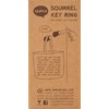 Qualy Squirrel Keyring Keyholder, White/Black