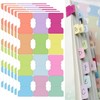 6 Sheets Book Tabs, Sticky Tabs Page Markers, Colorful Index
