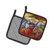 Caroline's Treasures JMK1252PTHD Red Crab Pair of Pot Holders Kitchen