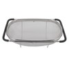 Over The Sink Colander Stainless Steel Telescopic Strainer Basket Rubber