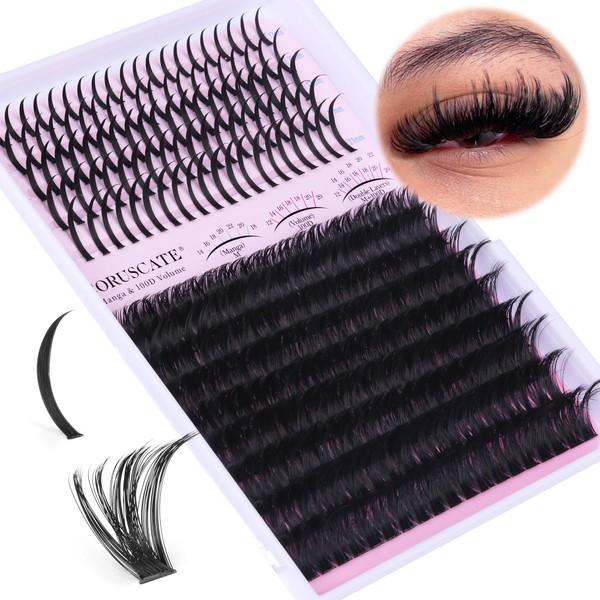 Lash Clusters 100D Long 12-20mm Lash Spikes Eyelash Clusters Volume