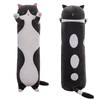 SHINUOER Long Cat Plush Pillow Cat Body Pillow,Black Cat Stuffed