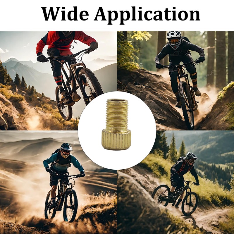 Runseaway 5Pcs Presta to Schrader Valve Adapter, Brass Presta Valve