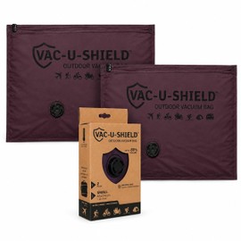 Vac-U-Shield Set 2 Sacchetti Sottovuoto Viaggio Outdoor Rosso 45x34 cm