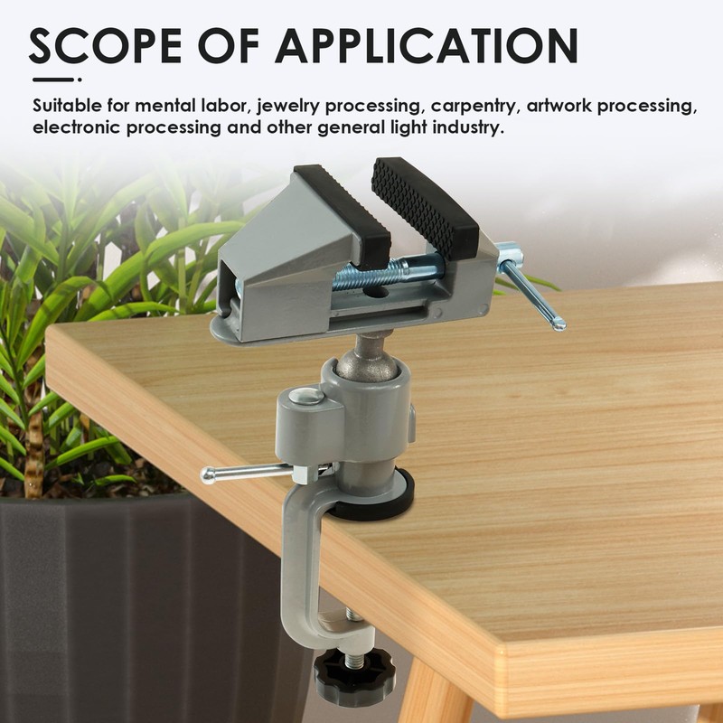 Tabletop Clamp Vice 360° Rotatable Table Vise Aluminium Alloy Work