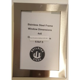 Elevator Permit Frame 4X6 Stainless Steel