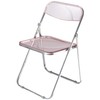 Urban Lifestyle Transparent Acrylic Modern Folding Chair with Chrome Frame,