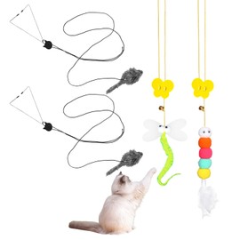 FDGGT Pack of 4 Cat Self Pleasure Toys, Wear-resistant Felt Toy, Interactive Cat Toy, Creative Cat Toy, Pet Supplies